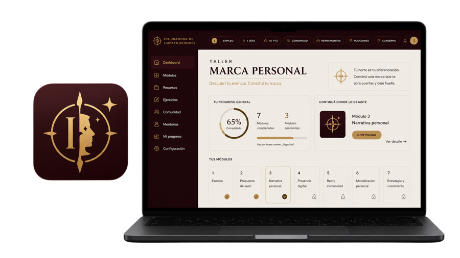 Mockup del taller de marca personal